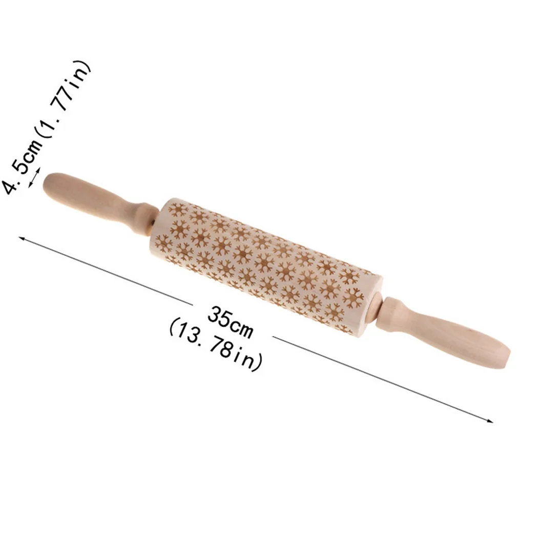 Kitchen Tool Embossing Rolling Pin Baking Accessory Baking Tool With Christmas Elk Pattern Wooden Practical Useful
Kitchen Tool Embossing Rolling Pin Baking Accessory Baking Tool With Christmas Elk Pattern Wooden Practical Useful