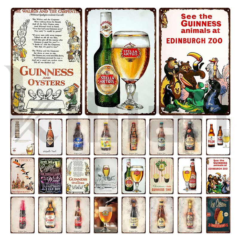 Beer Metal Sign Stella Artois Beer Metal Poster Guinness and Oysters Vintage Alcohol Tin Sign Plate Retro Plaque Pub Bar Dccor
Beer Metal Sign Stella Artois Beer Metal Poster Guinness and Oysters Vintage Alcohol Tin Sign Plate Retro Plaque Pub Bar Dccor