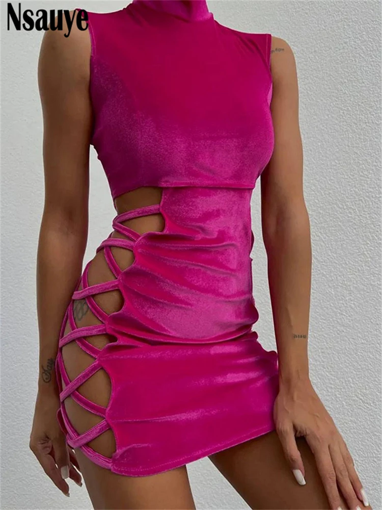Nsauye Women Sexy Club Eevening Party Dress Mini Wrap Sleeveless Hollow Out Y2K Turtleneck Velvet Dress Fashion 2022 Ladies
Nsauye Women Sexy Club Eevening Party Dress Mini Wrap Sleeveless Hollow Out Y2K Turtleneck Velvet Dress Fashion 2022 Ladies