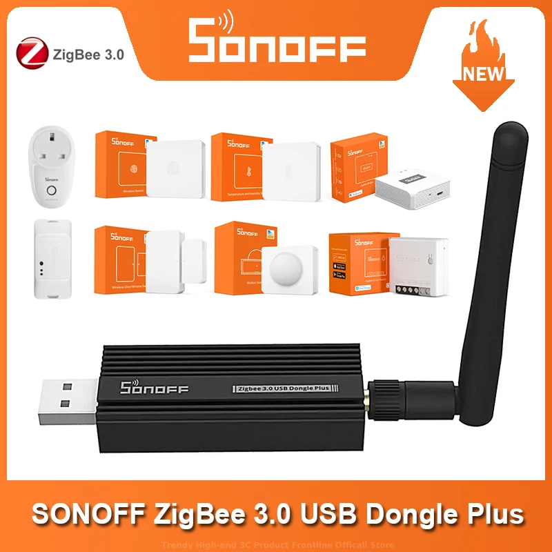 SONOFF ZB Dongle-P Zigbee 3.0 USB Dongle Plus Zigbee2MQTT Wireless Zigbee Gateway Analyzer USB Interface Capture with Antenna
SONOFF ZB Dongle-P Zigbee 3.0 USB Dongle Plus Zigbee2MQTT Wireless Zigbee Gateway Analyzer USB Interface Capture with Antenna