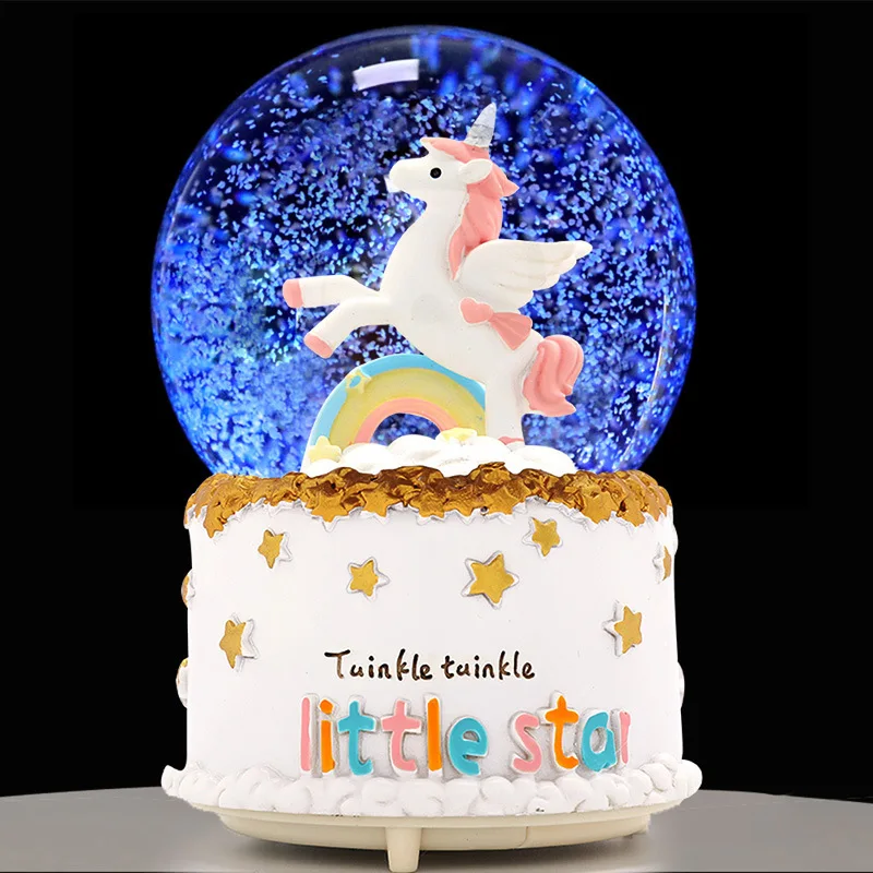 Romantic Couple Glowing Crystal Ball Unicorn Snowflake Crystal Ball Lighting Music Box Ornaments Girls' Birthday Christmas Gift
Romantic Couple Glowing Crystal Ball Unicorn Snowflake Crystal Ball Lighting Music Box Ornaments Girls' Birthday Christmas Gift