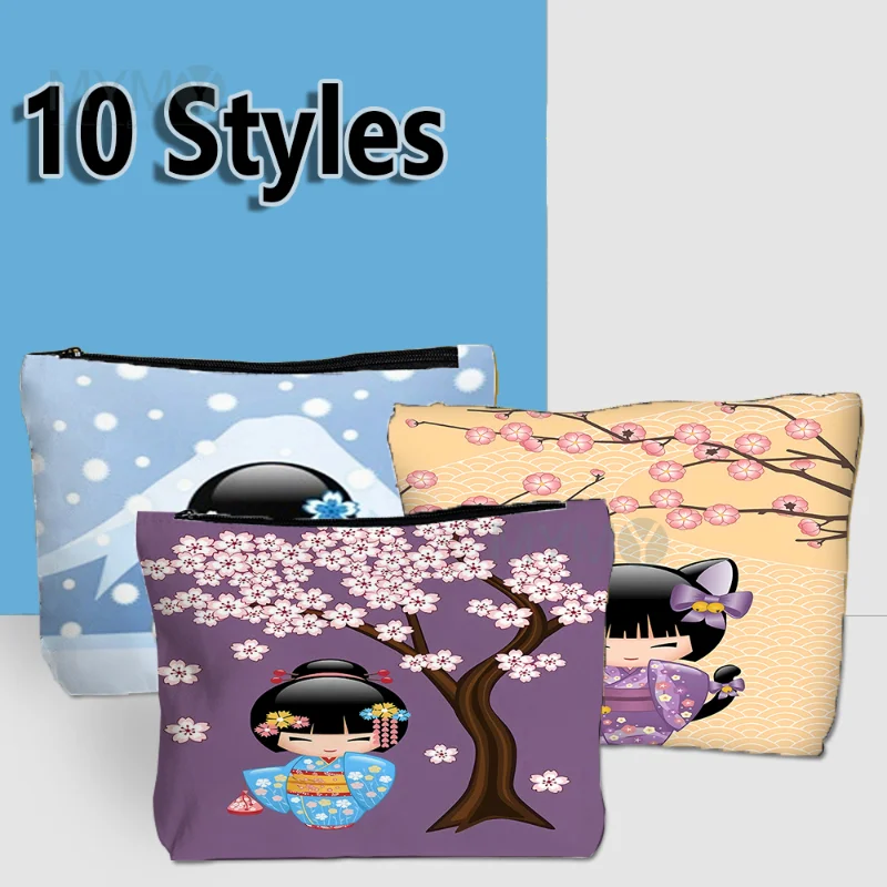 Sakura Kokeshi Doll Cosmetic Bags Pencil Case Women Makeup Pouch Purse Trendy Canvas Toiletry Organizer Eco Travel Portable Bag
Sakura Kokeshi Doll Cosmetic Bags Pencil Case Women Makeup Pouch Purse Trendy Canvas Toiletry Organizer Eco Travel Portable Bag