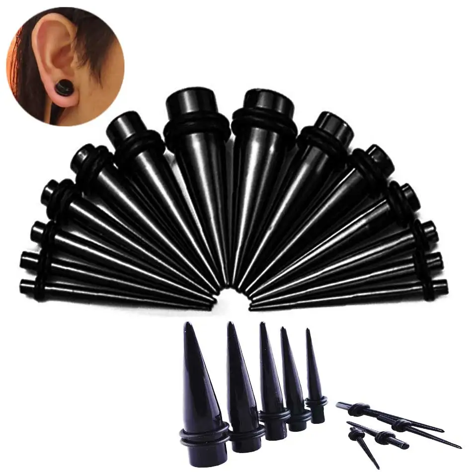 2Pcs 1.6mm-24mm Black Ear Taper Plug Stretcher Expander Gauge Acrylic Piercings Body Piercing Jewelry
2Pcs 1.6mm-24mm Black Ear Taper Plug Stretcher Expander Gauge Acrylic Piercings Body Piercing Jewelry