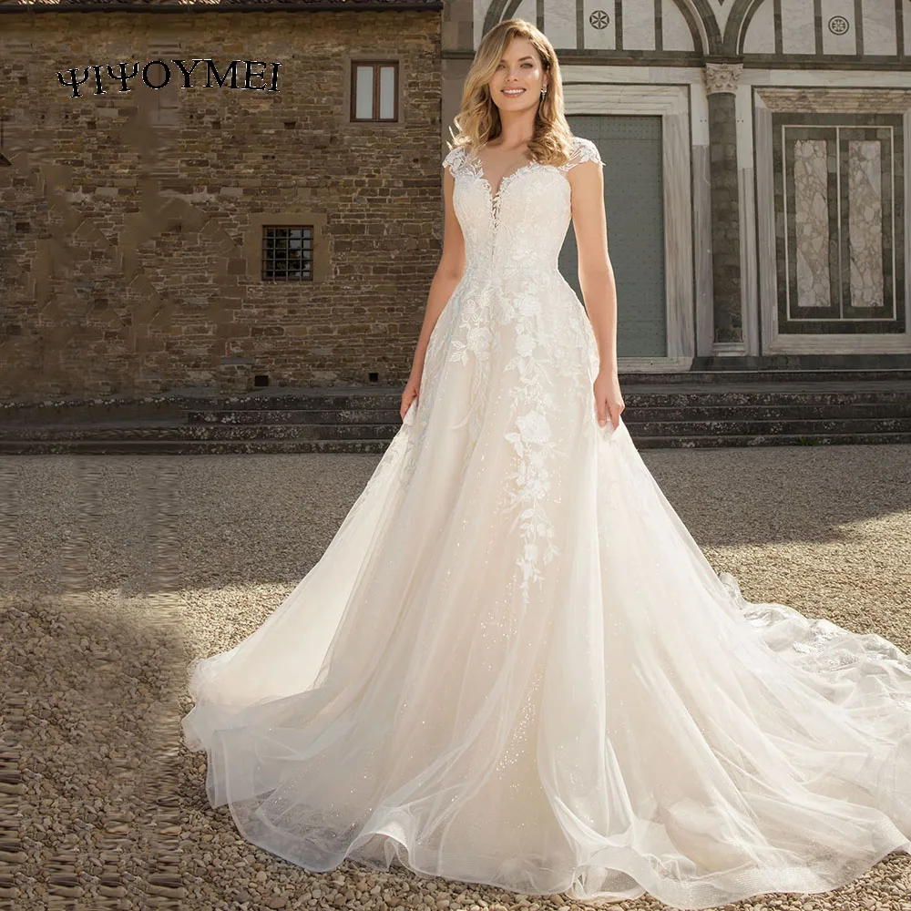 Vintage A-Line Wedding Dresses Illusion O-Neck Sleeveless Sweep Train Bride Dress Lace Appliques Sequin Tulle Bridal Gown
Vintage A-Line Wedding Dresses Illusion O-Neck Sleeveless Sweep Train Bride Dress Lace Appliques Sequin Tulle Bridal Gown