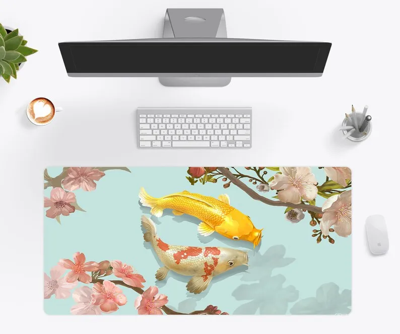 Японский Настольный коврик Koi Fish, большой игровой коврик для мыши в стиле аниме, Настольный коврик 10x16 12x18 14x24 18x36 с кошельком и сердцем
Японский Настольный коврик Koi Fish, большой игровой коврик для мыши в стиле аниме, Настольный коврик 10x16 12x18 14x24 18x36 с кошельком и сердцем
