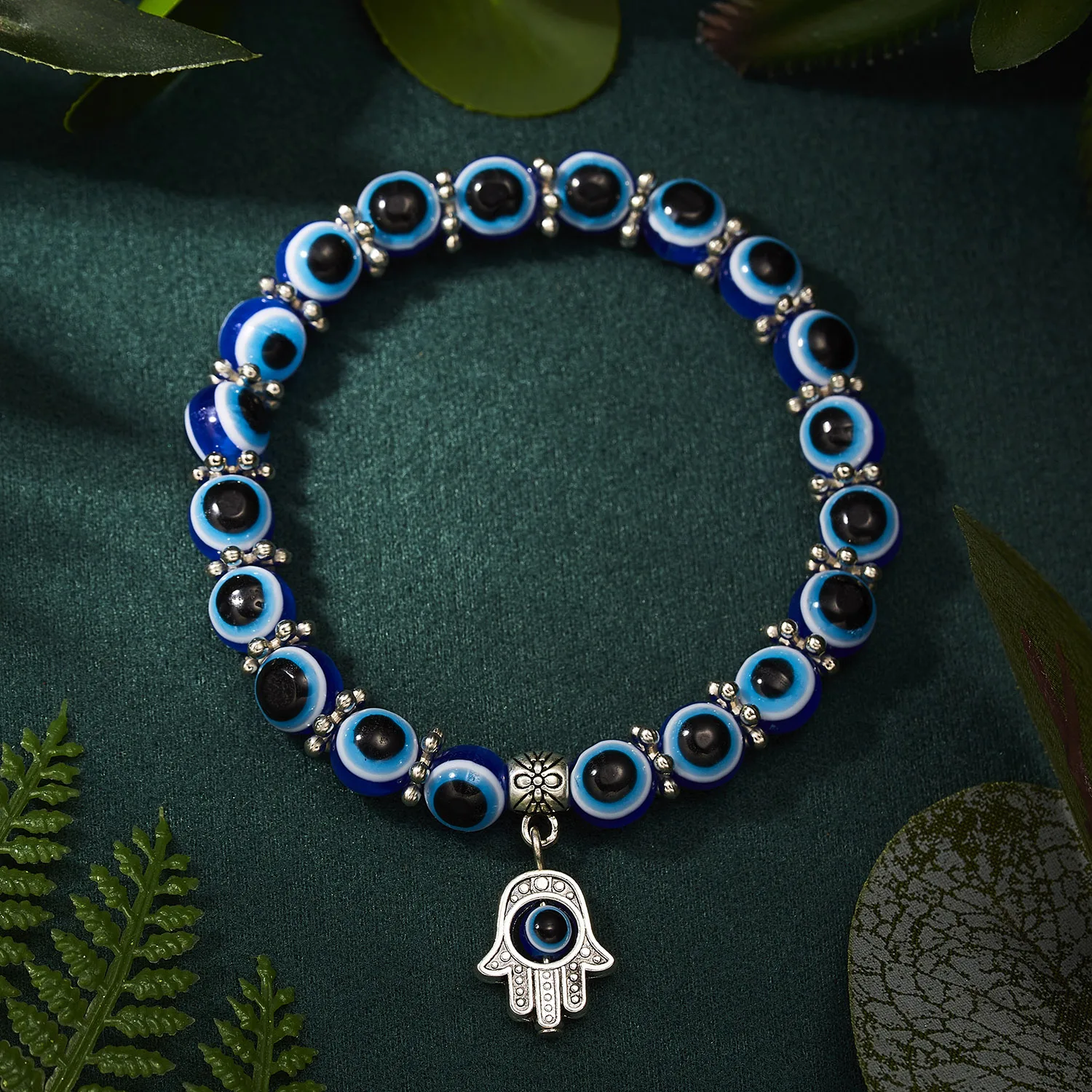 Blue Evil Eye Bracelet Hand of Fatima Turkey Thousand Eyes Wish Handmade Women Resin Beads Bangle Elastic Bracelets Jewelry Gift
Blue Evil Eye Bracelet Hand of Fatima Turkey Thousand Eyes Wish Handmade Women Resin Beads Bangle Elastic Bracelets Jewelry Gift