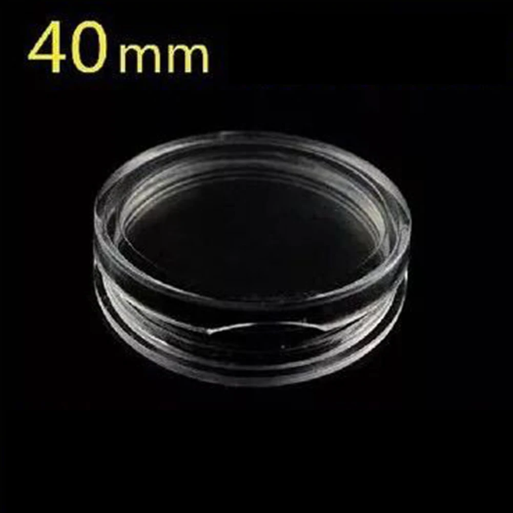 100PCS Clear Coin Capsules Holder Transparent Round Coin Protection Box Coin Display Case Storage Boxes Inner Diameter 40mm
100PCS Clear Coin Capsules Holder Transparent Round Coin Protection Box Coin Display Case Storage Boxes Inner Diameter 40mm