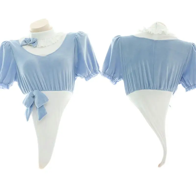 Plush Stand Collar Women Sexy Bodysuit Lolita Velvet Cute Patchwork Kawaii Sleepwear For Girl Pajama Sweet High Slit Lingerie
Plush Stand Collar Women Sexy Bodysuit Lolita Velvet Cute Patchwork Kawaii Sleepwear For Girl Pajama Sweet High Slit Lingerie