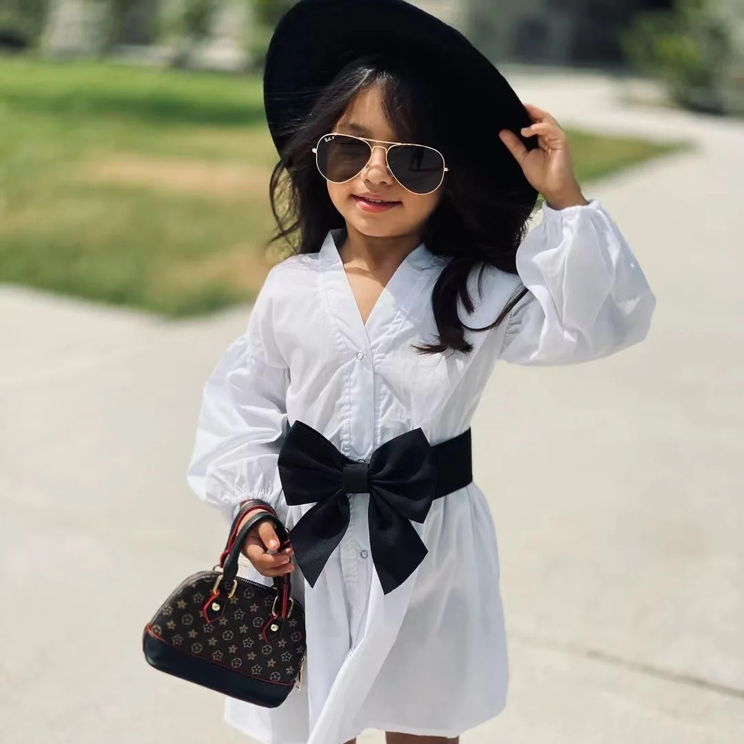 Girls' Spring and Autumn New Children's Dress Solid Color Long Sleeved Petticoat Princess Skirt Bowknot Dress Girls Clothes
Girls' Spring and Autumn New Children's Dress Solid Color Long Sleeved Petticoat Princess Skirt Bowknot Dress Girls Clothes