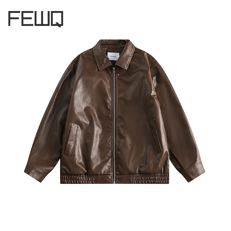 Мужская кожаная куртка-поло с воротником-поло, свободного покроя
Мужская кожаная куртка-поло с воротником-поло, свободного покроя