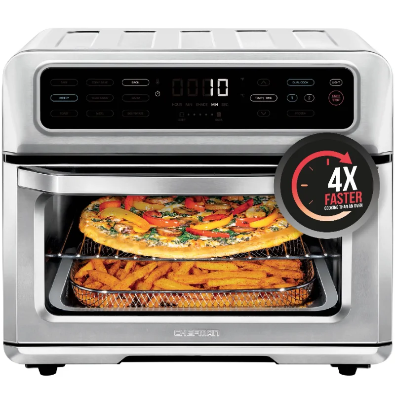 Chefman Toast-Air Dual-Function Air Fryer + Toaster Oven, Stainless Steel, 20 Liter
Chefman Toast-Air Dual-Function Air Fryer + Toaster Oven, Stainless Steel, 20 Liter