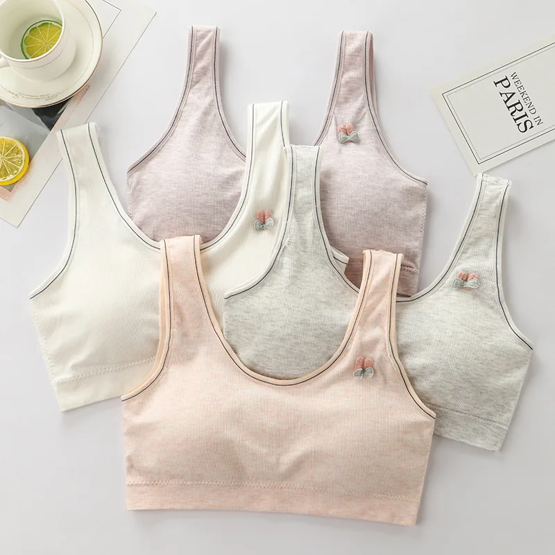 New Sweet Puberty Girl Bra Students Cotton Underwear Quality Crop Top Bra Soft Comfort Tube Tops Brassiere Tops for Adolescente
New Sweet Puberty Girl Bra Students Cotton Underwear Quality Crop Top Bra Soft Comfort Tube Tops Brassiere Tops for Adolescente