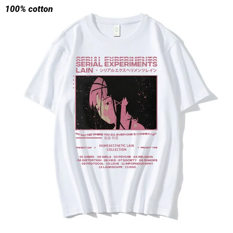 Anime Serial Experiments Lain Oversized T-Shirt Men Graphic T Shirts Unisex Iwakura Manga Girl Sci Fi Short Sleeve Tee Shirt
Anime Serial Experiments Lain Oversized T-Shirt Men Graphic T Shirts Unisex Iwakura Manga Girl Sci Fi Short Sleeve Tee Shirt
