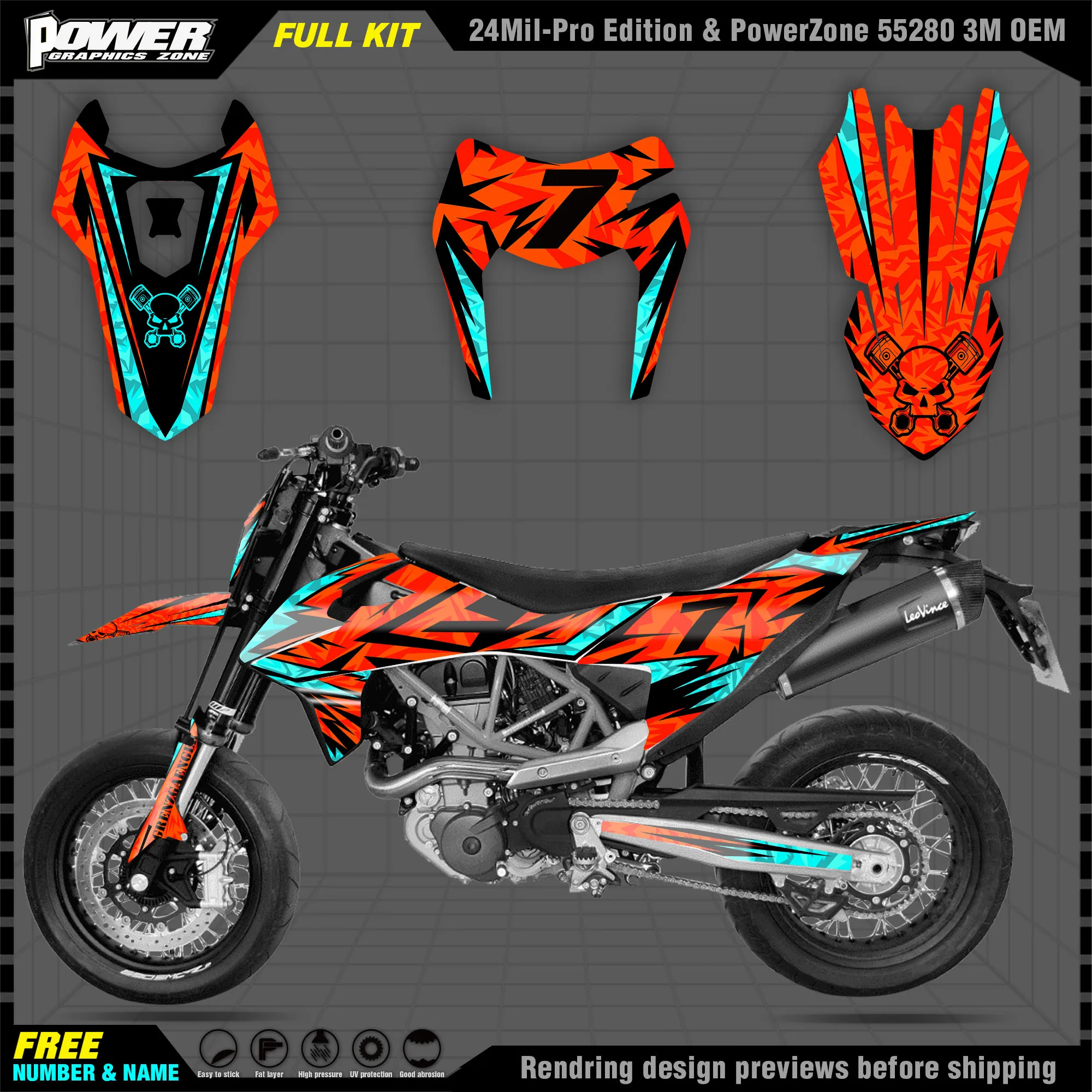 Персонализированные графические фоны PowerZone Team, наклейки 3M, Набор наклеек для KTM 19-21SMC-R 001
Персонализированные графические фоны PowerZone Team, наклейки 3M, Набор наклеек для KTM 19-21SMC-R 001