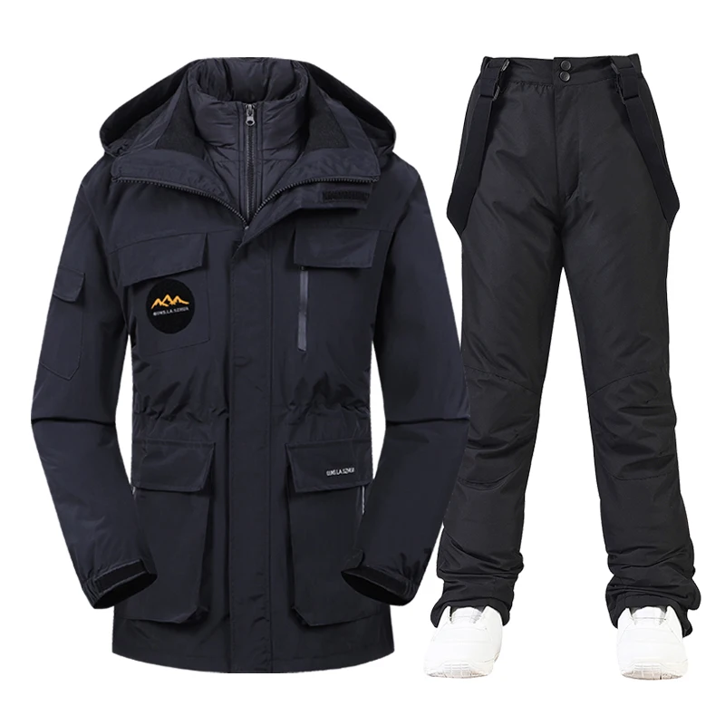 -30 Degree Fashion Men Ice Snow Suit Wear Waterproof Winter Costumes Snowboarding Clothing Ski Down Cotton Jackets + Strap Pants
-30 Degree Fashion Men Ice Snow Suit Wear Waterproof Winter Costumes Snowboarding Clothing Ski Down Cotton Jackets + Strap Pants