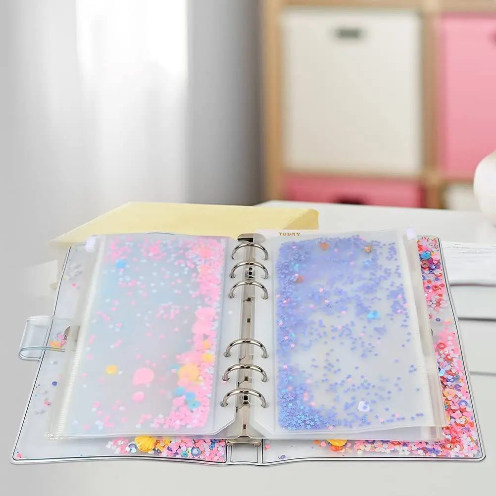 A6 Budget Binder With Pink Sequins, Sequin Binder Pocket, Waterproof 6 Ring Budget Binder, Ruler And Label Stickers
A6 Budget Binder With Pink Sequins, Sequin Binder Pocket, Waterproof 6 Ring Budget Binder, Ruler And Label Stickers