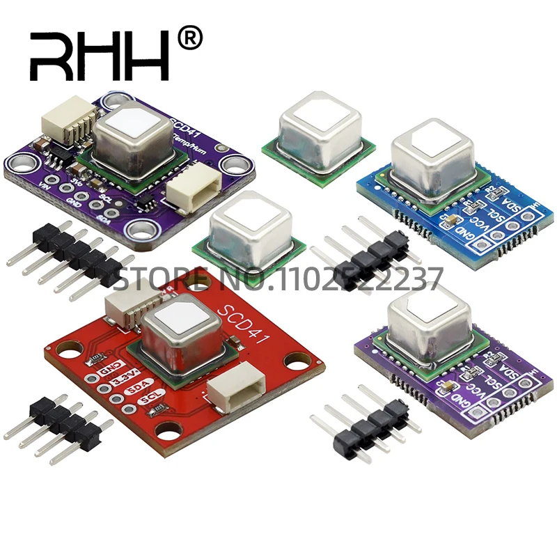 SCD40 SCD41 gas sensor module detects CO2 carbon dioxide temperature and humidity in one sensor I2C communication
SCD40 SCD41 gas sensor module detects CO2 carbon dioxide temperature and humidity in one sensor I2C communication