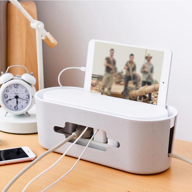 Multifunction Extension Plug Socket Power Strip Storage Box Desktop Charger Computer Cable Management Box With Hand Phone Holder
Multifunction Extension Plug Socket Power Strip Storage Box Desktop Charger Computer Cable Management Box With Hand Phone Holder