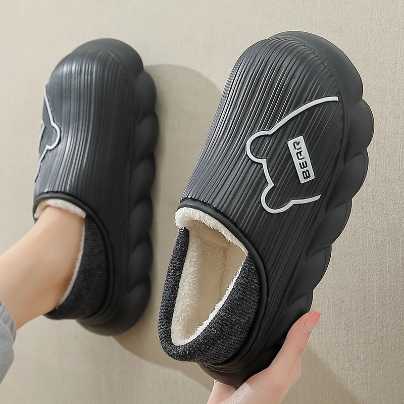 Outdoors Winter Women Men Cotton Cartoon Slippers Home Thick Flat Platform Fur Non-Slip Plush Waterproof Slip On Ladies Shoes
Outdoors Winter Women Men Cotton Cartoon Slippers Home Thick Flat Platform Fur Non-Slip Plush Waterproof Slip On Ladies Shoes