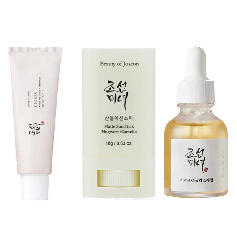 

Relief Sun Rice Probiotics And Beauty Of Joseon Sunscreen SPF50+ PA++++ Facial Body Sunscreen Nicotinamide Essence KIT