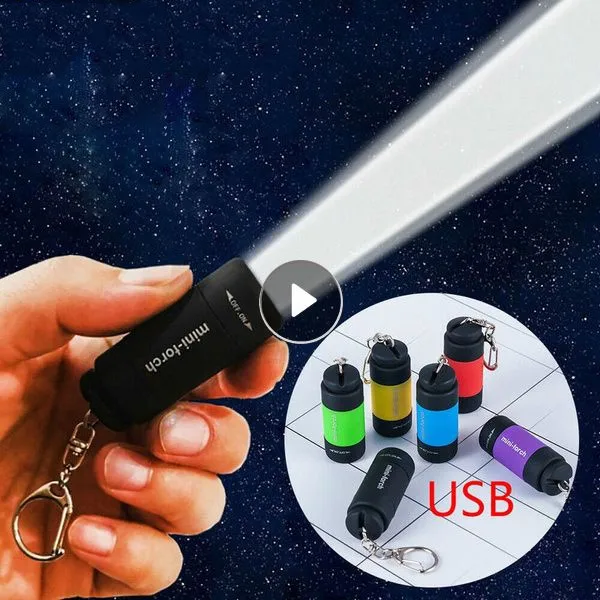Mini Keychain Pocket Torch USB Rechargeable LED Light Flashlight Lamp Waterproof Strong Light Hiking Camping Flashlights
Mini Keychain Pocket Torch USB Rechargeable LED Light Flashlight Lamp Waterproof Strong Light Hiking Camping Flashlights