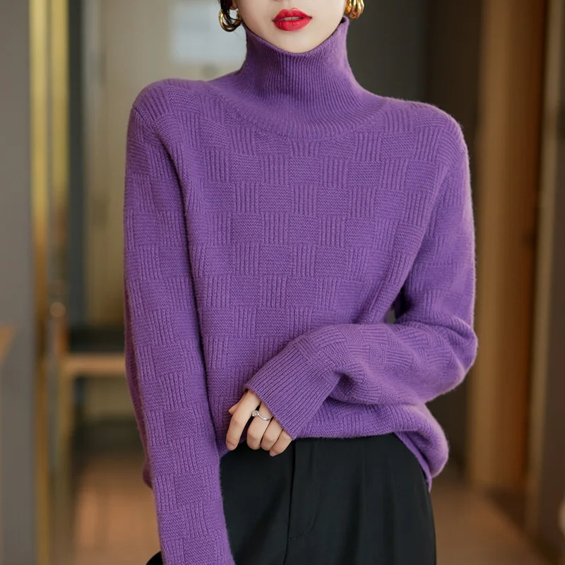 Зимние Джемперы 2022, вязаные свитера, женские шерстяные кофты из 100%-ной шерсти с воротником-стойкой, женские кашемировые кофты
Зимние Джемперы 2022, вязаные свитера, женские шерстяные кофты из 100%-ной шерсти с воротником-стойкой, женские кашемировые кофты