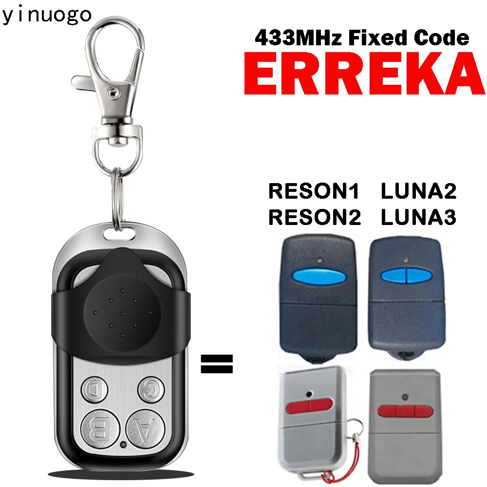 ERREKA RESON1 LUNA2 RESON2 LUNA3 гаражная дверь пульт дистанционного управления клон командный контроллер замена передатчика 433 МГц фиксированный код ко...
ERREKA RESON1 LUNA2 RESON2 LUNA3 гаражная дверь пульт дистанционного управления клон командный контроллер замена передатчика 433 МГц фиксированный код ко...