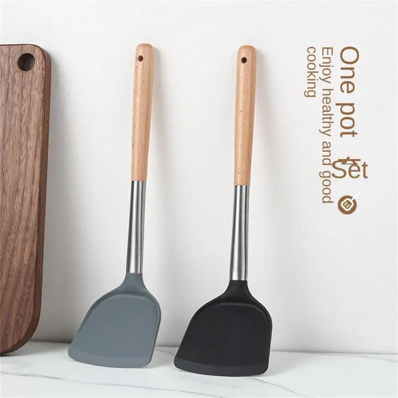 Cookware Utensils Wooden Handle Spatula Kitchenware Spatula Non-stick Pan Cooking Tools Silicone Spatula Kitchen Gadgets
Cookware Utensils Wooden Handle Spatula Kitchenware Spatula Non-stick Pan Cooking Tools Silicone Spatula Kitchen Gadgets