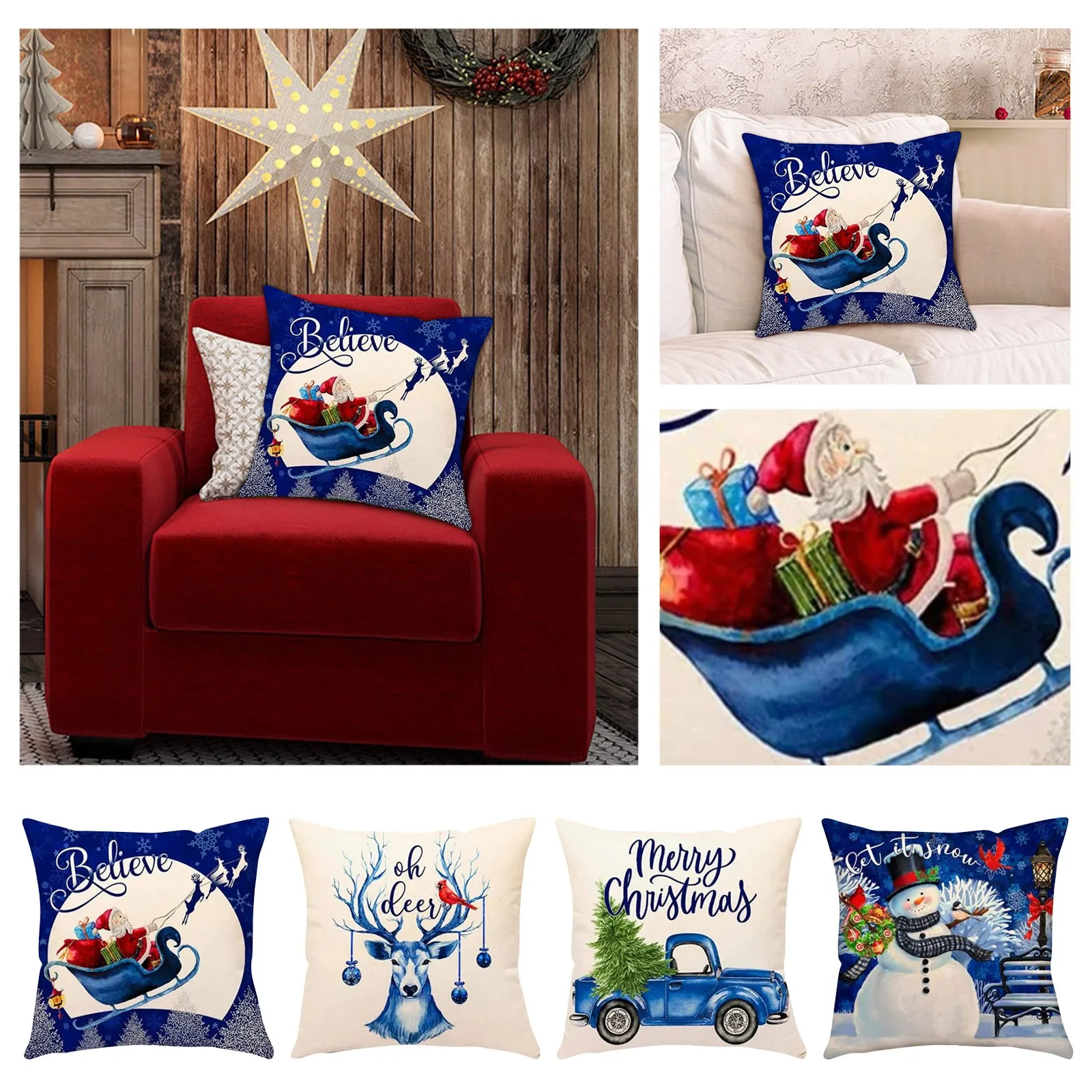 Christmas Pillowcase Living Room Sofa Bedroom Decoration Pillowcase Nautical Pillows Decorative Throw Pillows
Christmas Pillowcase Living Room Sofa Bedroom Decoration Pillowcase Nautical Pillows Decorative Throw Pillows