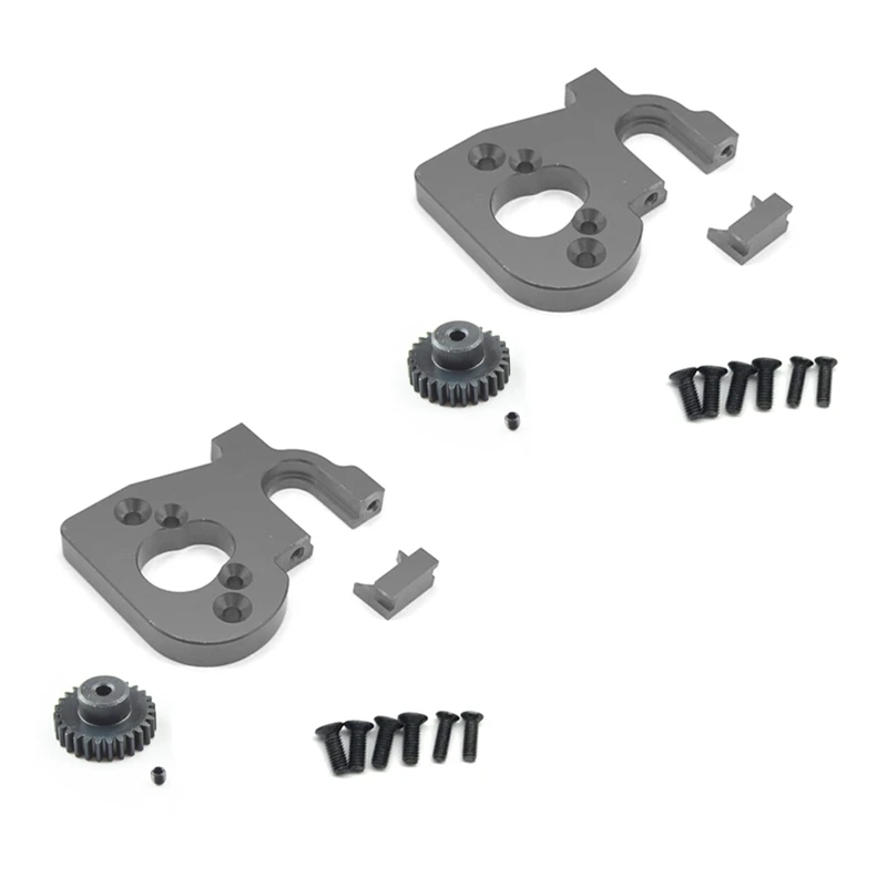 2X RC Car Motor Mount Holder With Motor Gear For Wltoys 144001 124019 124018 RC Spare Parts Upgrade Accessories,Titanium
2X RC Car Motor Mount Holder With Motor Gear For Wltoys 144001 124019 124018 RC Spare Parts Upgrade Accessories,Titanium