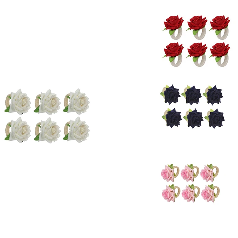 6Pcs Rose Flower Napkin Rings,Handicraft Silk Flower Napkin Holder,Valentine's,Dinner Tables Decoration
6Pcs Rose Flower Napkin Rings,Handicraft Silk Flower Napkin Holder,Valentine's,Dinner Tables Decoration