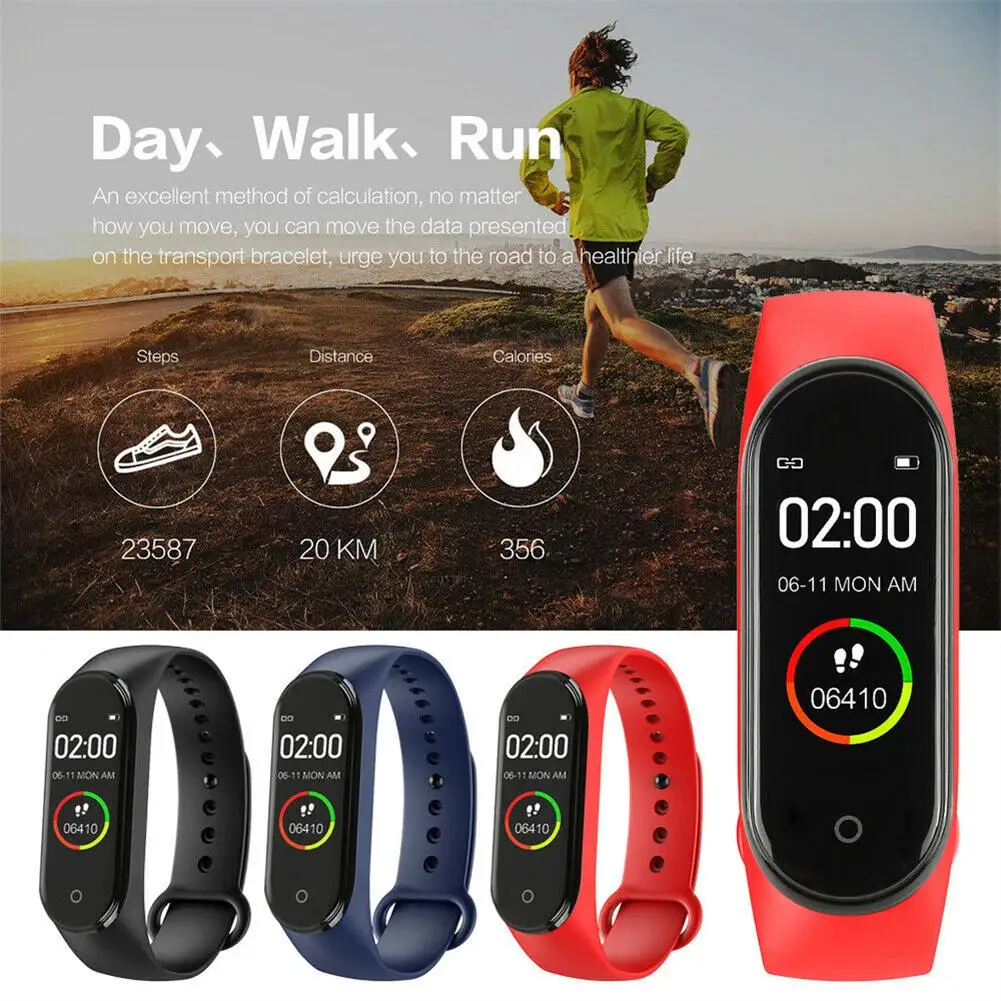 Men Women M4 Smart Digital Watch Heart Rate Monitoring Calorie Counter Running Pedometer Fitness Tracker Bracelet
Men Women M4 Smart Digital Watch Heart Rate Monitoring Calorie Counter Running Pedometer Fitness Tracker Bracelet