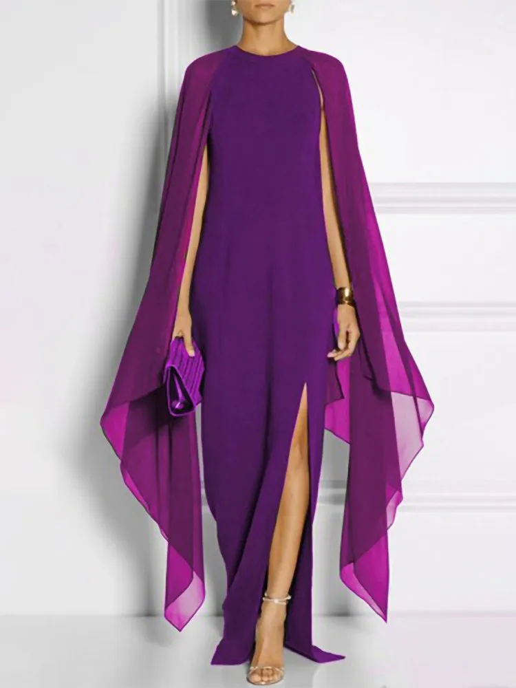 Women Sexy Evening Party Dress Y2K Summer Chiffon Patchwork Long Sleeve Loose Dress Ladies High Slit Solid Maxi Dress Vestidos
Women Sexy Evening Party Dress Y2K Summer Chiffon Patchwork Long Sleeve Loose Dress Ladies High Slit Solid Maxi Dress Vestidos