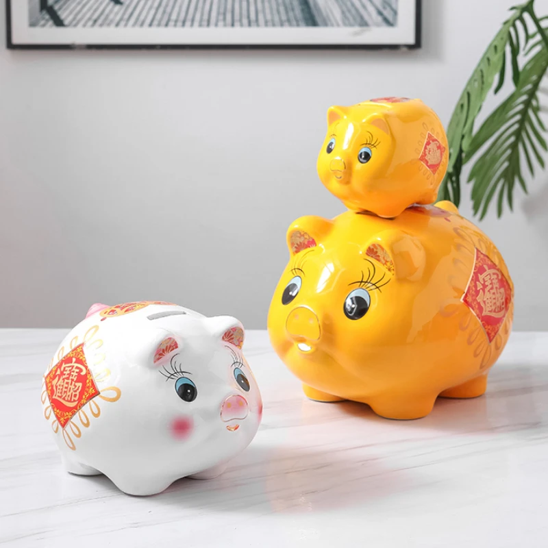 Ceramic Coin Money Box Adult Children Cartoon Gift Cute Ornament Hidden Safe Pig Piggy Bank for Papper Money tirelire Home Decor
Ceramic Coin Money Box Adult Children Cartoon Gift Cute Ornament Hidden Safe Pig Piggy Bank for Papper Money tirelire Home Decor