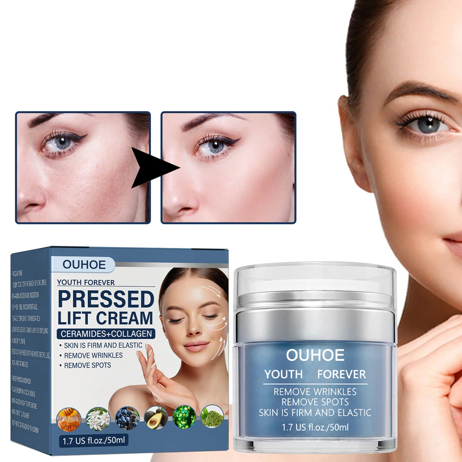 50ml Face Cream Remove Spots Anti-wrinkle Skin Care Anti-Aging Firming Cosmetics Moisturizing Whitening Beauty Products
50ml Face Cream Remove Spots Anti-wrinkle Skin Care Anti-Aging Firming Cosmetics Moisturizing Whitening Beauty Products