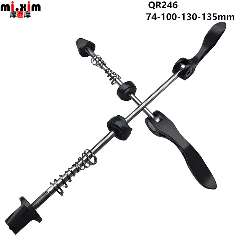 New Road Bike Hub Quick Release Lever Steel Skewers Front Wheel 74/100mm Rear 130/135mm For Mountain Bicycle Folding Cycling BMX
New Road Bike Hub Quick Release Lever Steel Skewers Front Wheel 74/100mm Rear 130/135mm For Mountain Bicycle Folding Cycling BMX