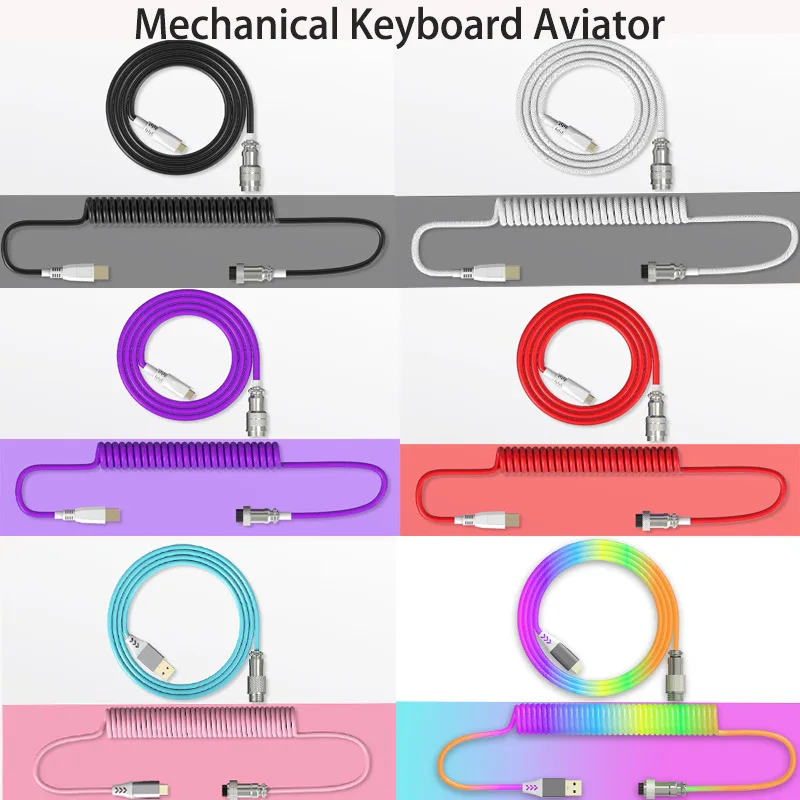 Type C USB Cable Mechanical Keyboard Coiled Cable Wire Mechanical Keyboard Aviator Desktop Computer Aviation Connector
Type C USB Cable Mechanical Keyboard Coiled Cable Wire Mechanical Keyboard Aviator Desktop Computer Aviation Connector