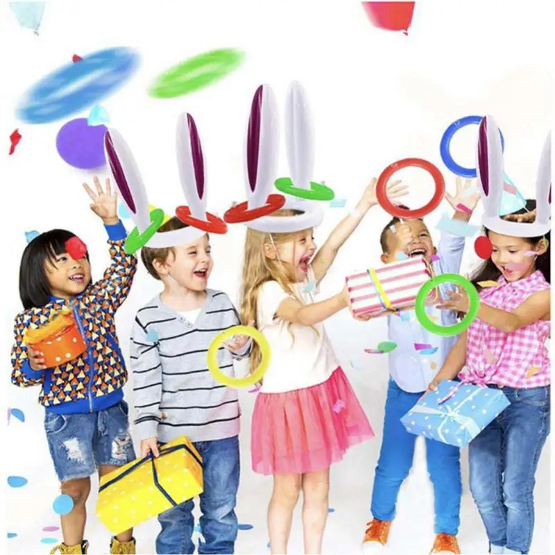 Ring Toss Easter Game Rabbit Ears Hat PVC Inflatable Easter for Kids Birthday Party Gift Easter Outdoor Decoration Inflated Toys
Ring Toss Easter Game Rabbit Ears Hat PVC Inflatable Easter for Kids Birthday Party Gift Easter Outdoor Decoration Inflated Toys