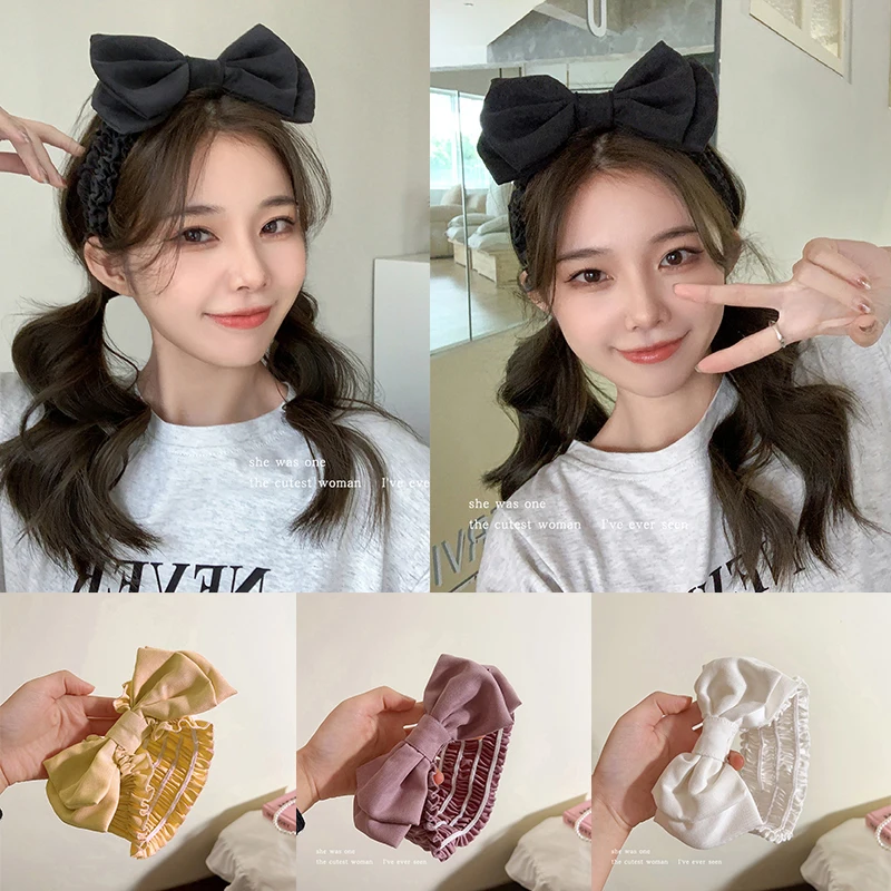 Women Makeup Big Bow Headband Wash Face Soft Hair Holder Elastic Top Knot Hairbands Girl Headwear Fashion Hair Accessories
Women Makeup Big Bow Headband Wash Face Soft Hair Holder Elastic Top Knot Hairbands Girl Headwear Fashion Hair Accessories