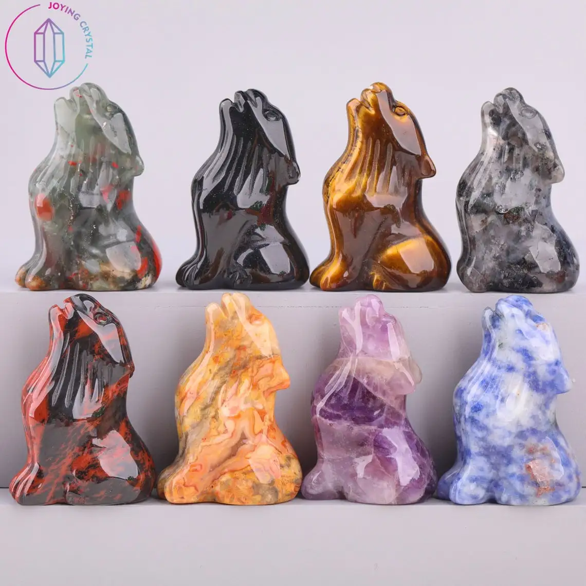 1.5Inch Natural Gemstone Wolf Statue Mineral Crystal Animal Carving Stone Skull Figurine Home Decoration Crystal Ornament Gifts
1.5Inch Natural Gemstone Wolf Statue Mineral Crystal Animal Carving Stone Skull Figurine Home Decoration Crystal Ornament Gifts