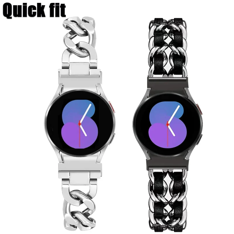Ремешок стальной для Samsung Galaxy Watch 6 5 4 40 44 мм, быстросъемный металлический кожаный браслет для часов 5pro 45 мм 6/4 classic 43 47 мм 42 46 мм
Ремешок стальной для Samsung Galaxy Watch 6 5 4 40 44 мм, быстросъемный металлический кожаный браслет для часов 5pro 45 мм 6/4 classic 43 47 мм 42 46 мм