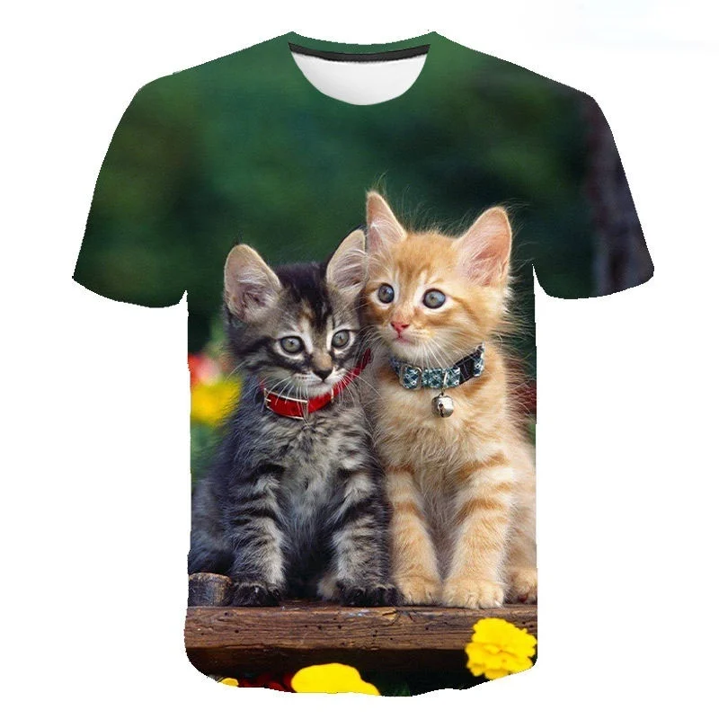 Men Women Children Animal Cat 3D Printed T-shirt 2021 New Fashion Summer Short Sleeve Casual Fashion Round Neck Tops
Men Women Children Animal Cat 3D Printed T-shirt 2021 New Fashion Summer Short Sleeve Casual Fashion Round Neck Tops