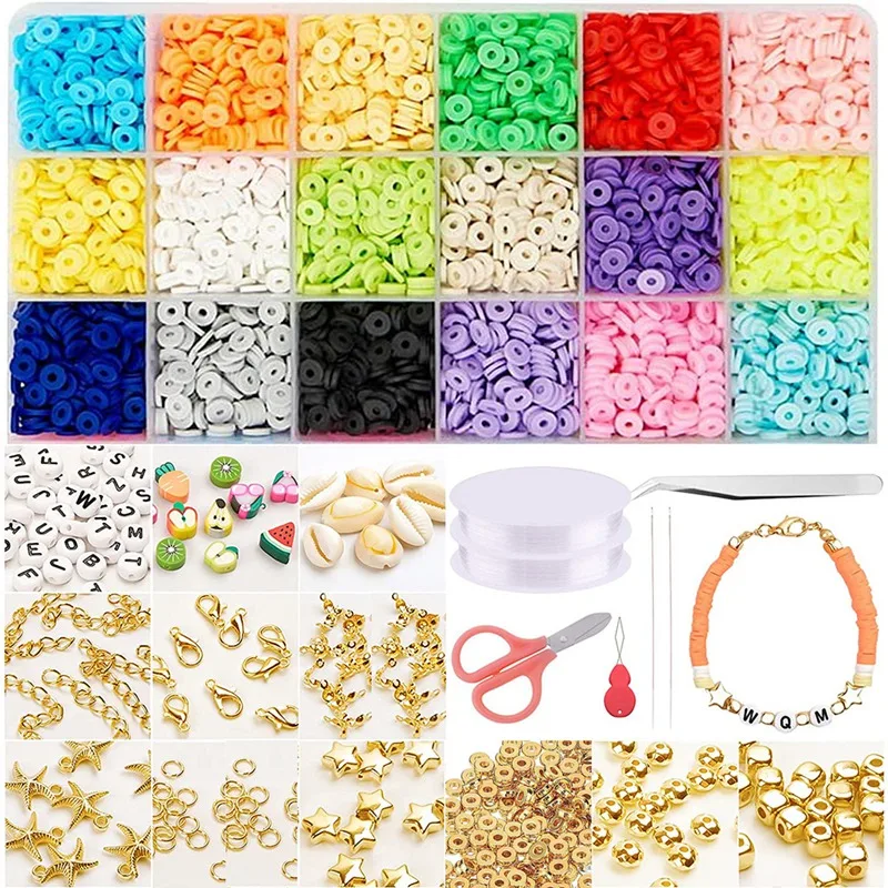 Clay Beads And Letter Beads,Flat Round Polymer Clay Spacer Beads For Jewelry Making,For Bracelet And Necklace Making Kit
Clay Beads And Letter Beads,Flat Round Polymer Clay Spacer Beads For Jewelry Making,For Bracelet And Necklace Making Kit