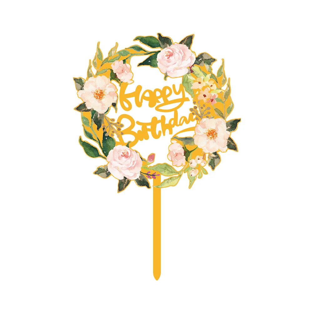 Happy Birthday Flowers Acrylic Party Cake Toppers Rose Flower Birthday Cake Topper Decor for Kids Birthday Party Cake Decoration 
Happy Birthday Flowers Acrylic Party Cake Toppers Rose Flower Birthday Cake Topper Decor for Kids Birthday Party Cake Decoration