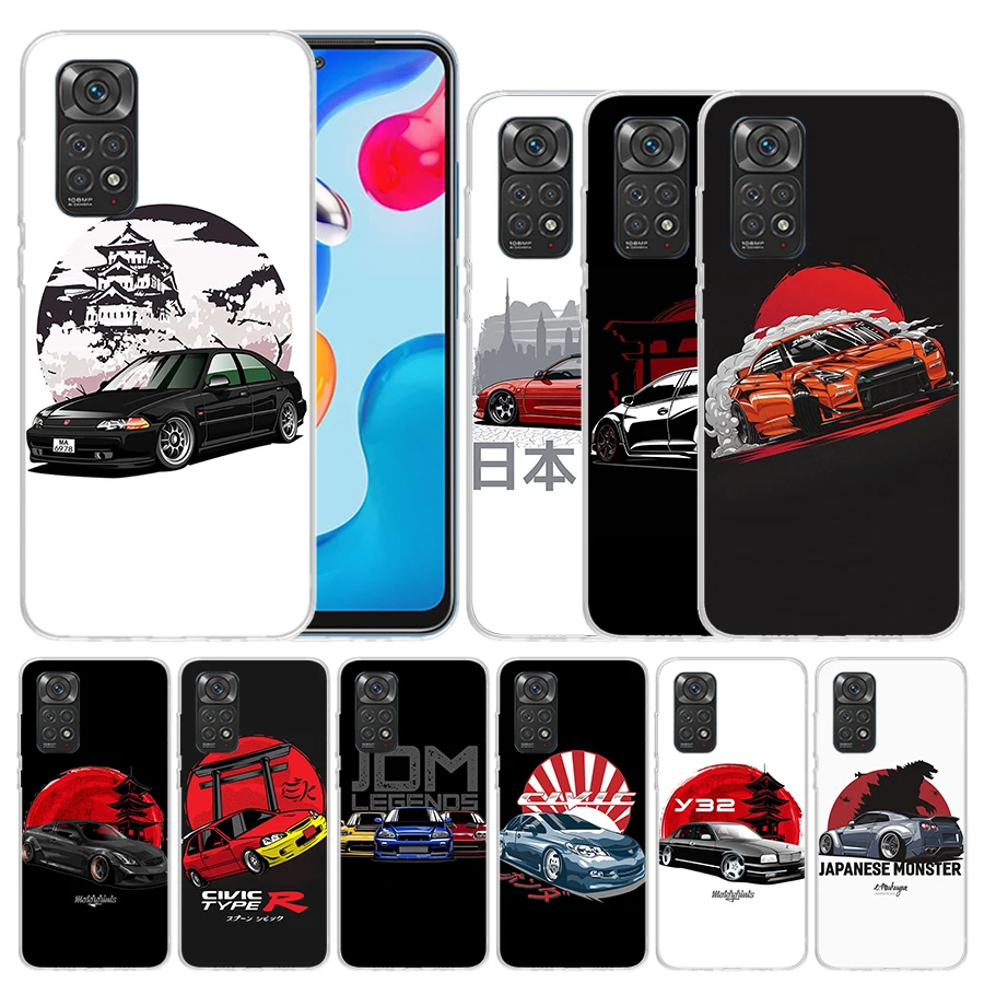 

Tokoy Japan JDM Sports Car Soft Cover for Xiaomi Redmi Note 12 11S 11T 11E 10S 10 Pro Print Phone Case 11 9S 9 9T 8 8T 7 6 5 Plu