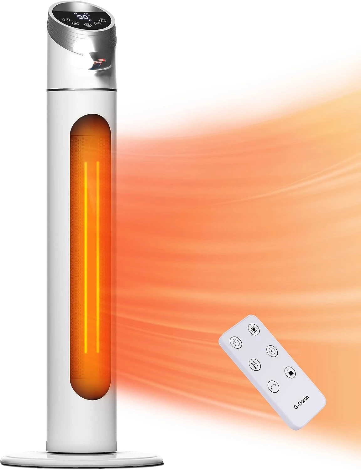 Heater for Large Room, 34" Heater with Remote, 1500W Space Heater with 12H Timer, 70° Oscillating, Adjustable Thermostat,
Heater for Large Room, 34" Heater with Remote, 1500W Space Heater with 12H Timer, 70° Oscillating, Adjustable Thermostat,
