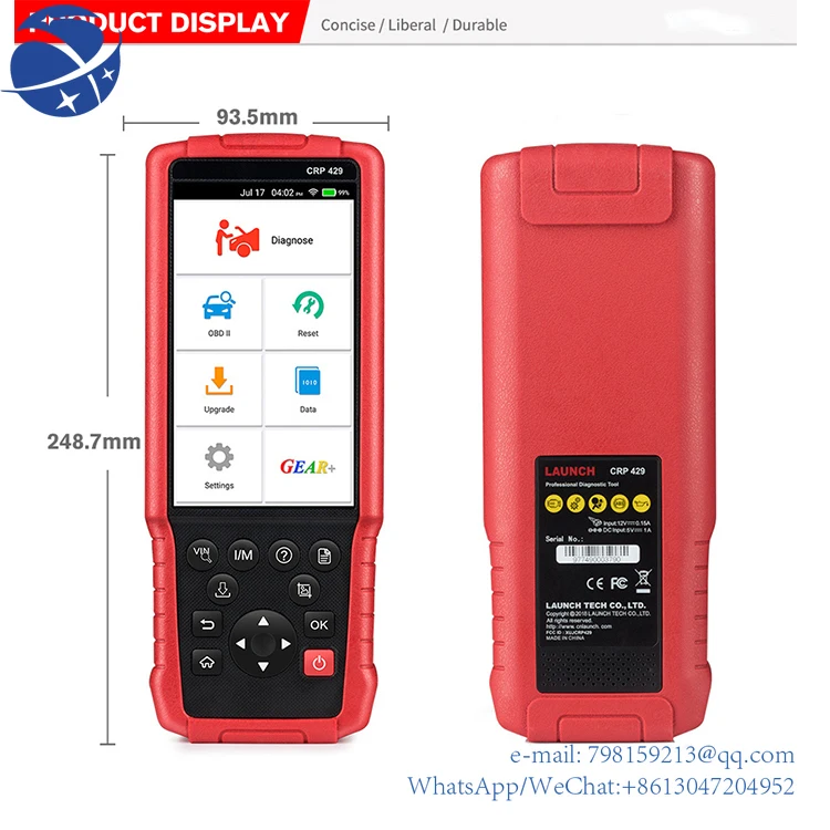Launch X431 CRP429 OBD2 Scanner Full System Car Diagnostic Tool Auto Scan Tools Automotive Test Multibrand Auto Scanner
Launch X431 CRP429 OBD2 Scanner Full System Car Diagnostic Tool Auto Scan Tools Automotive Test Multibrand Auto Scanner