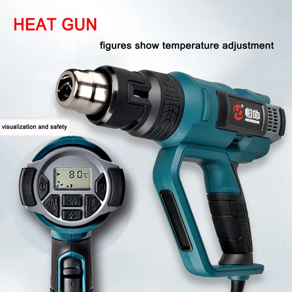 Digital Display of Temperature Heat Gun Intelligent Tube Soften Tool For Sale Air Volume Adjustable Two Gears
Digital Display of Temperature Heat Gun Intelligent Tube Soften Tool For Sale Air Volume Adjustable Two Gears