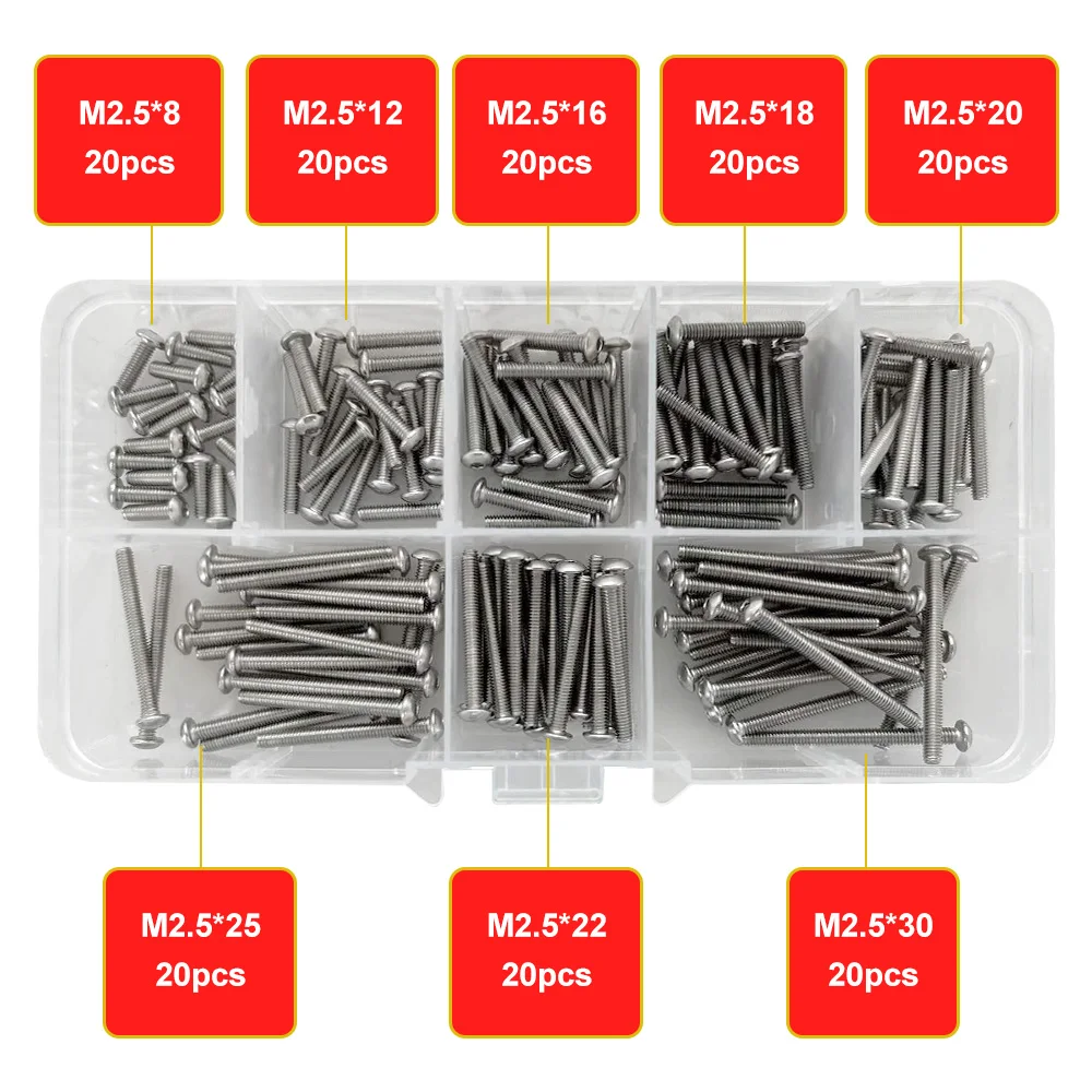 Набор винтов М2-M10 нержавеющая сталь 320 шт
Набор винтов М2-M10 нержавеющая сталь 320 шт
