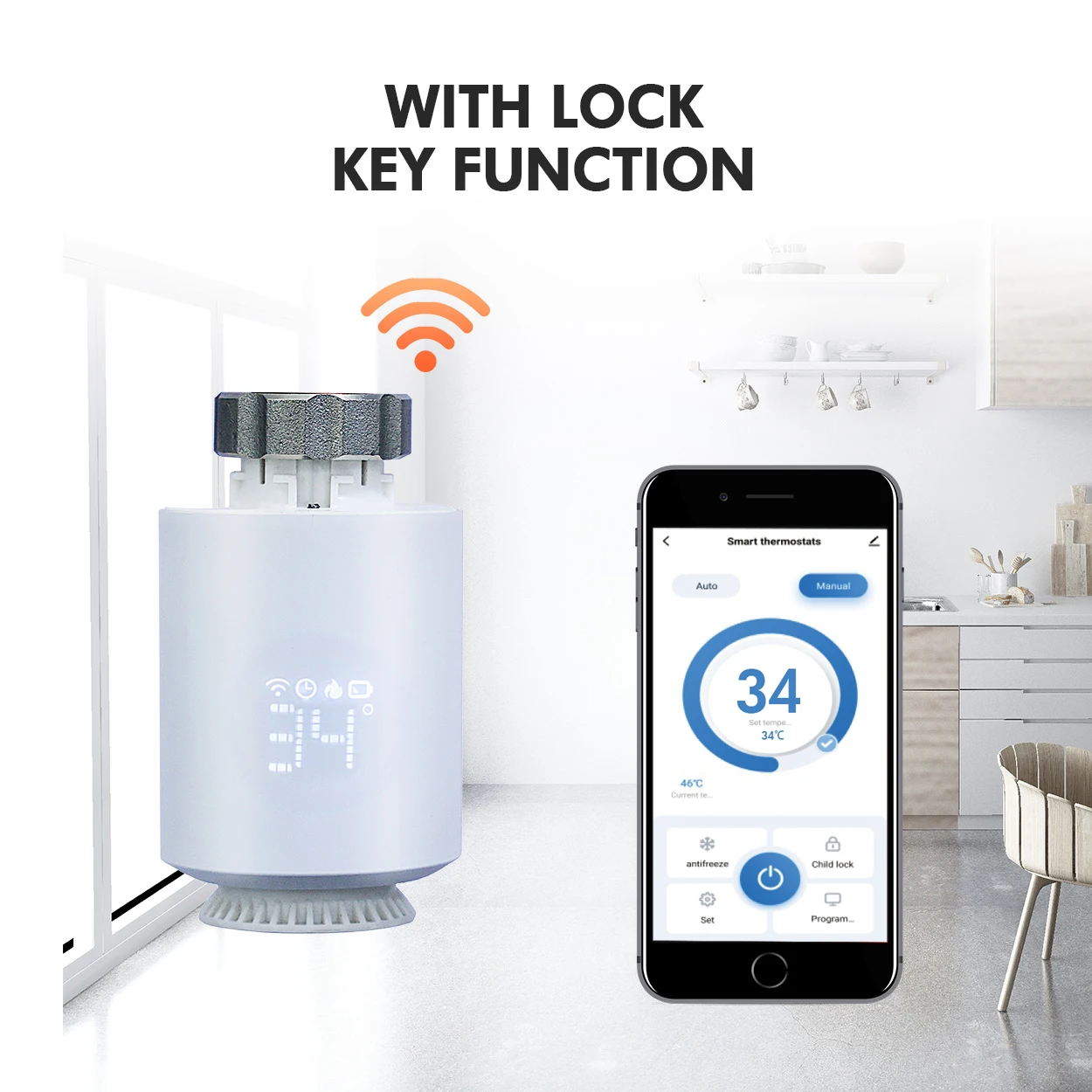 Intelligent Radiator Actuator APP Programmable Thermostatic Radiator Valve Emperature Controller Intelligent Thermostat
Intelligent Radiator Actuator APP Programmable Thermostatic Radiator Valve Emperature Controller Intelligent Thermostat